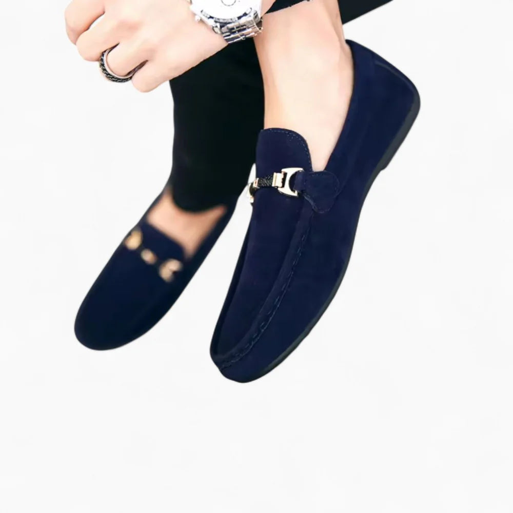Mocassins classiques bleu marine pour homme