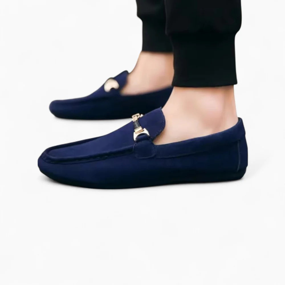 Mocassins classiques bleu marine pour homme