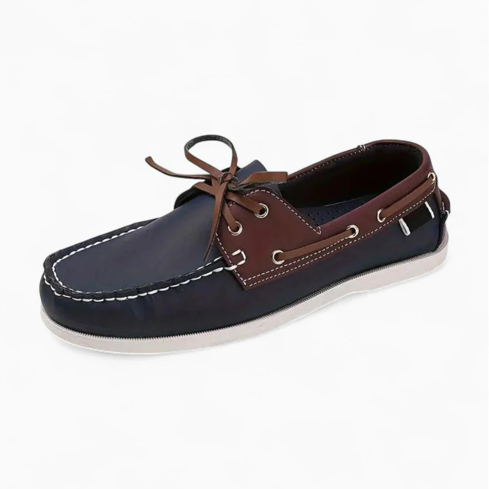 Mocassins souples bleu marine pour homme