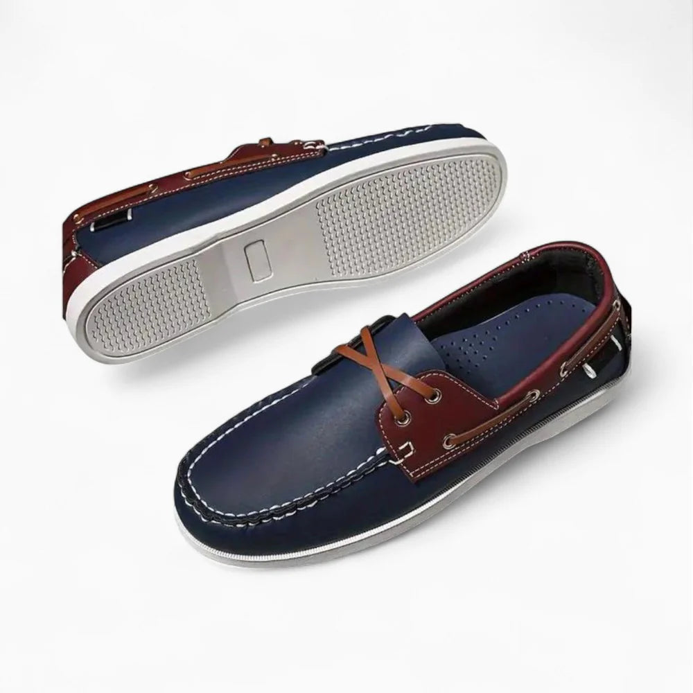 Mocassins souples bleu marine pour homme