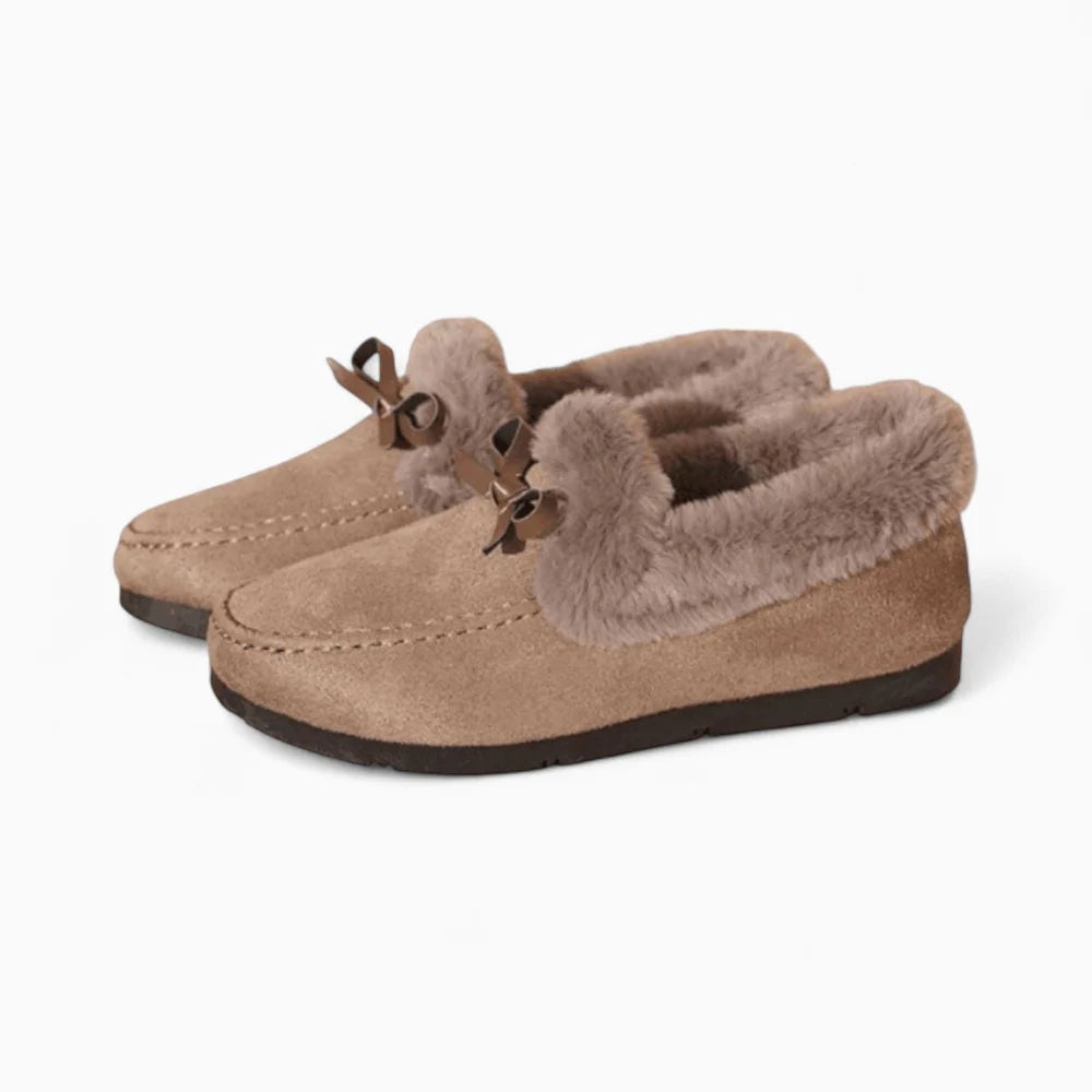 Mocassins femme avec fourrure