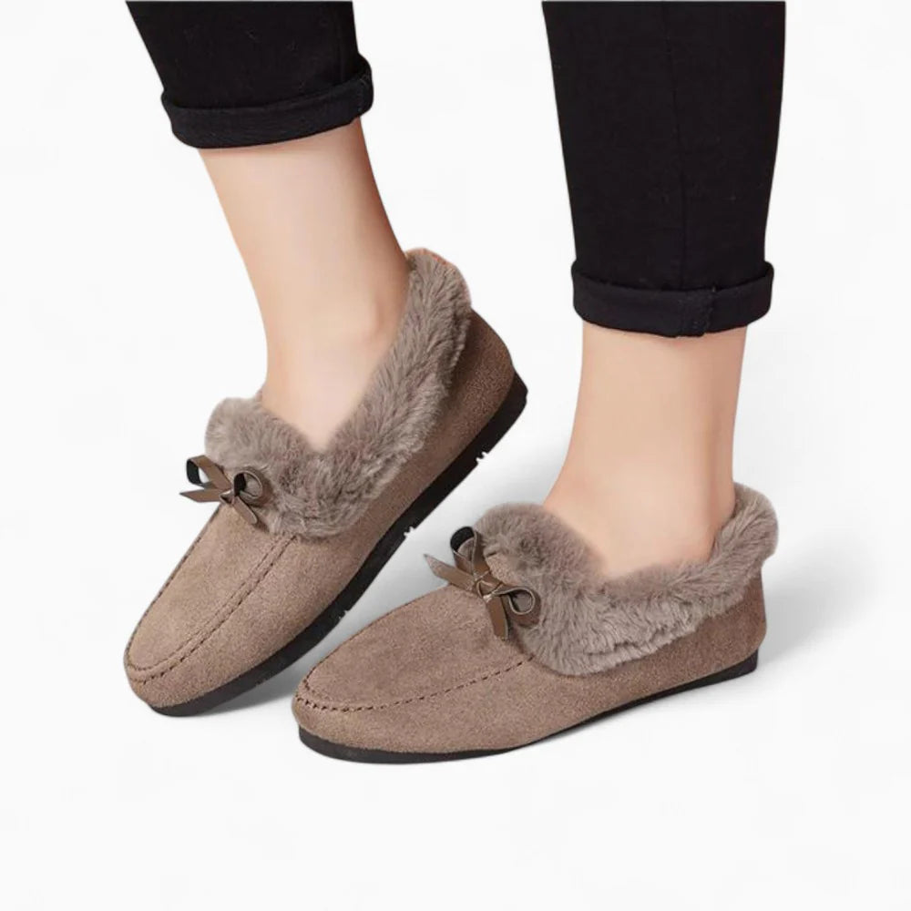 Mocassins femme avec fourrure