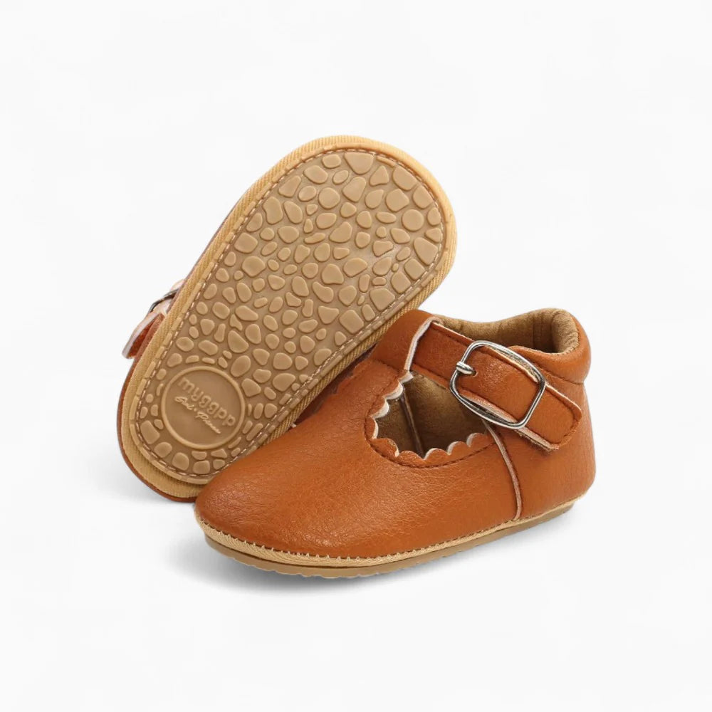 Mocassins marron pour bébé fille