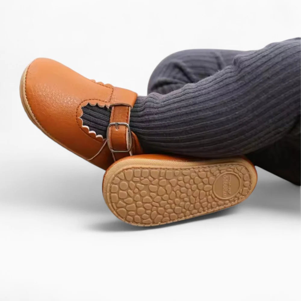Mocassins marron pour bébé fille