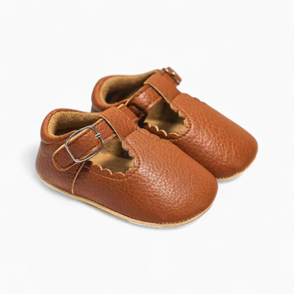 Mocassins marron pour bébé fille