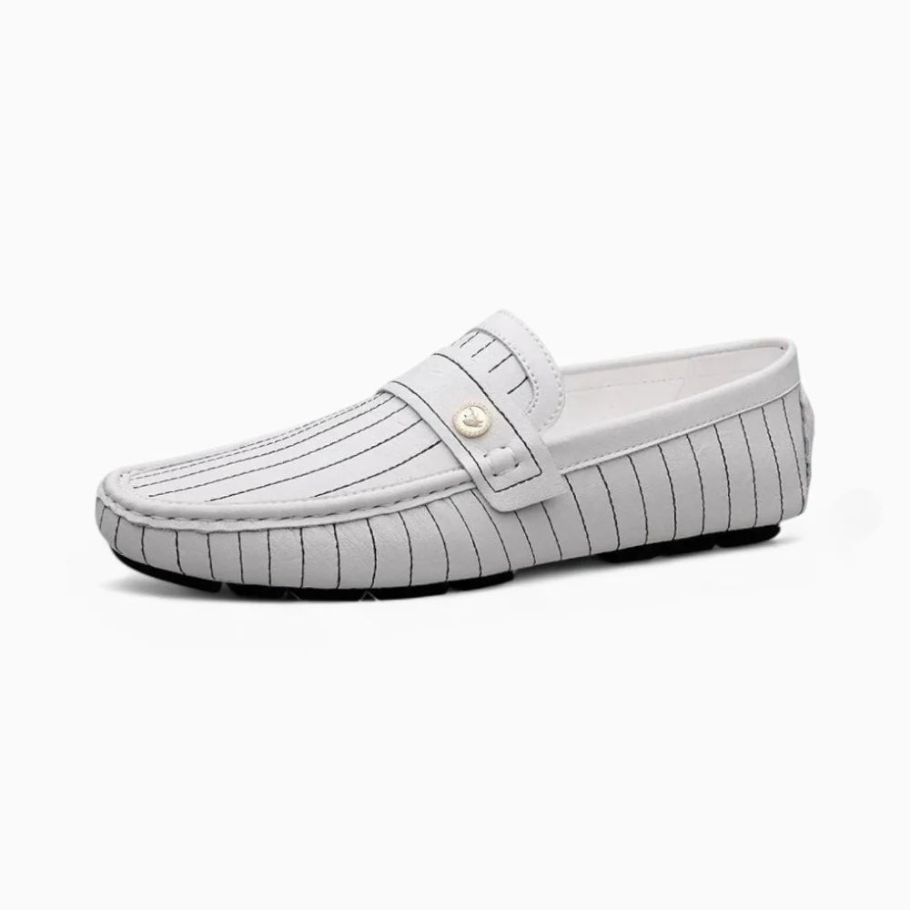 Mocassins bateau blancs pour homme
