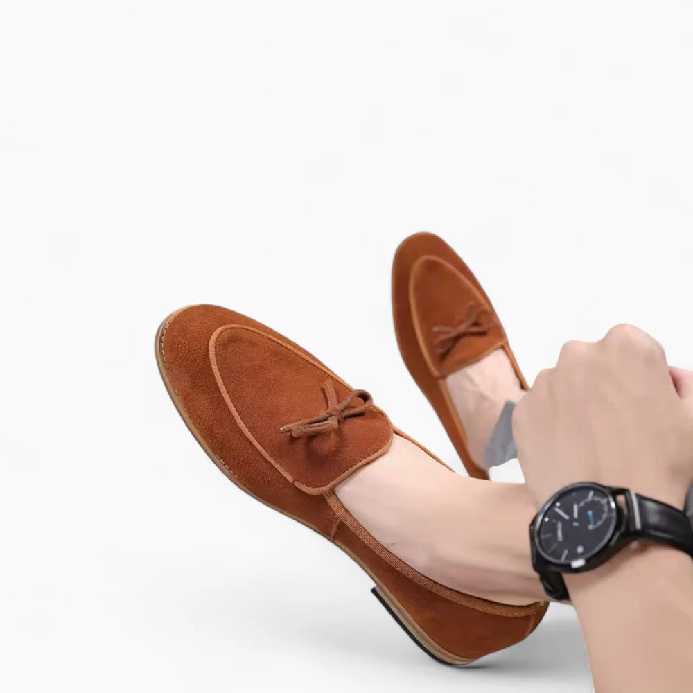 Mocassins britanniques en daim pour homme